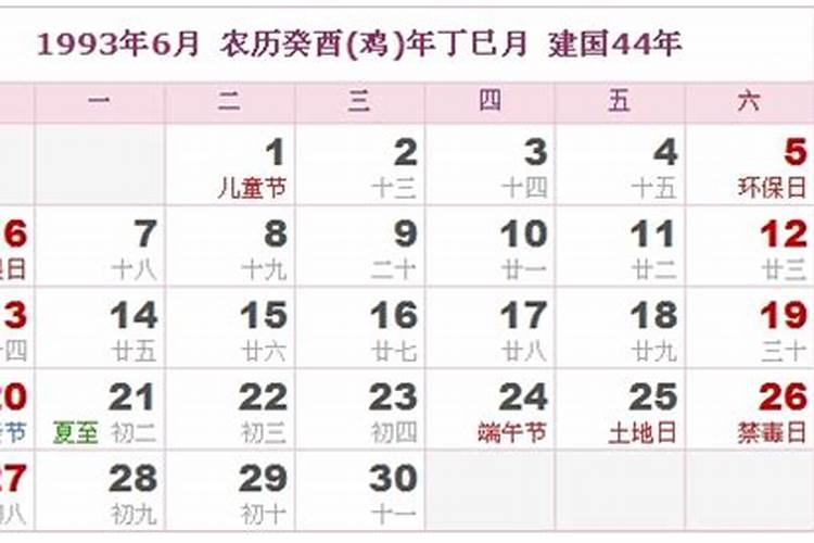 1993农历腊月初一