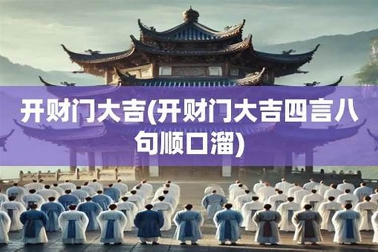 三十晚开财门四言八句