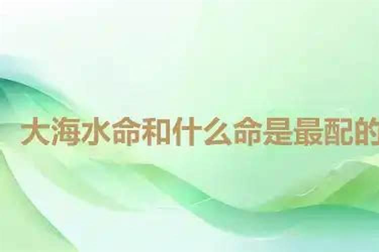 大海水命和什么命最配？