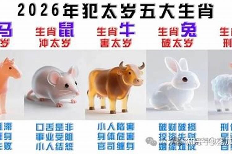 2026年犯太岁的五大生肖