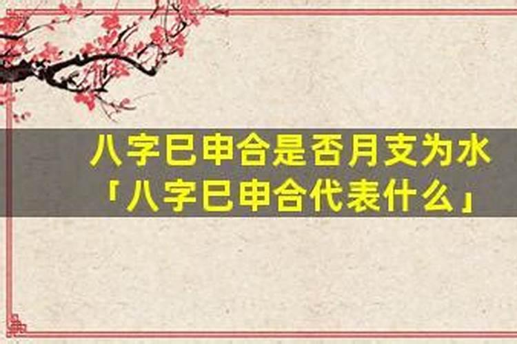 八字巳申合代表什么？