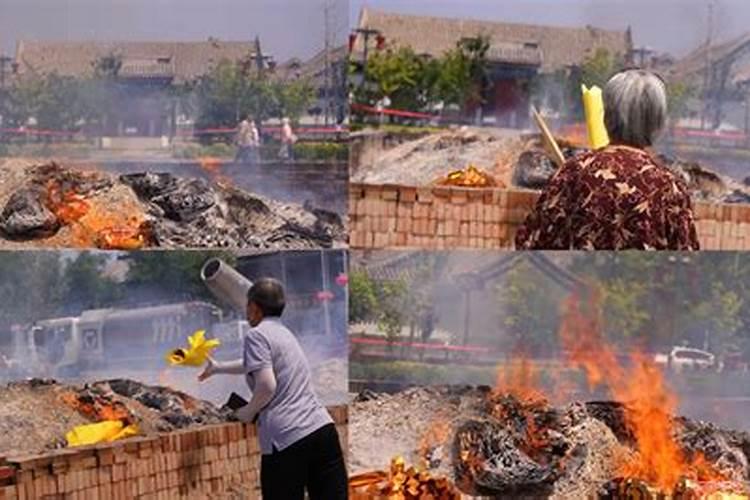 清明节坟头烧元宝