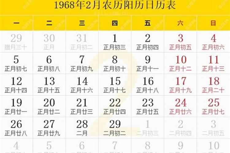 1968年农历2月23出生的运程