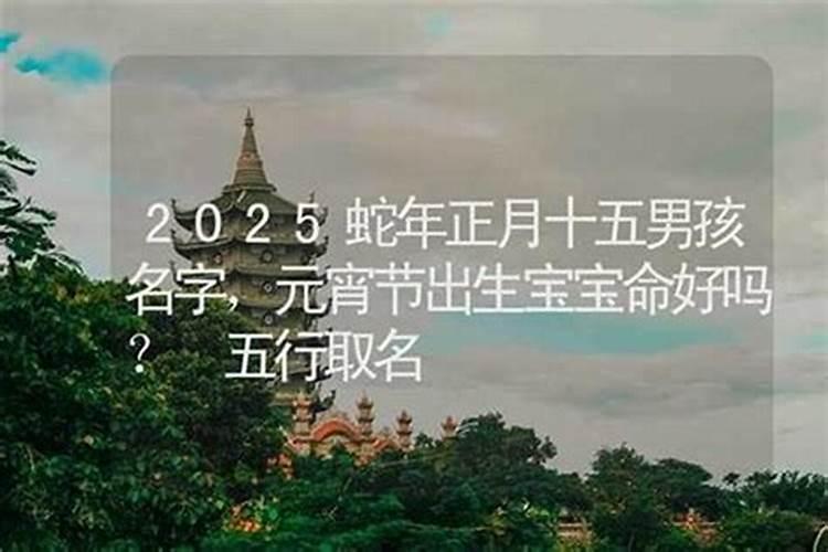 庚子年正月十五出生的男孩