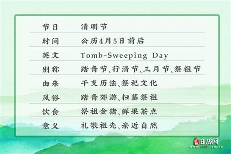 清明节日期几月几日？