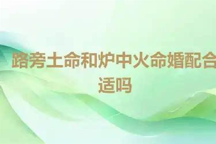 炉中火命与路旁土命合婚吗？