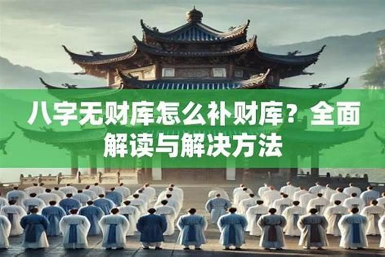 八字没财库怎么补？