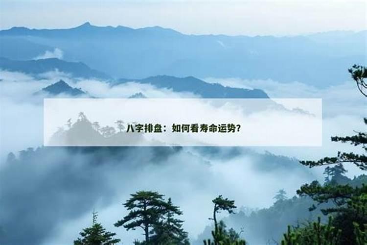 八字排盘能看寿命吗？