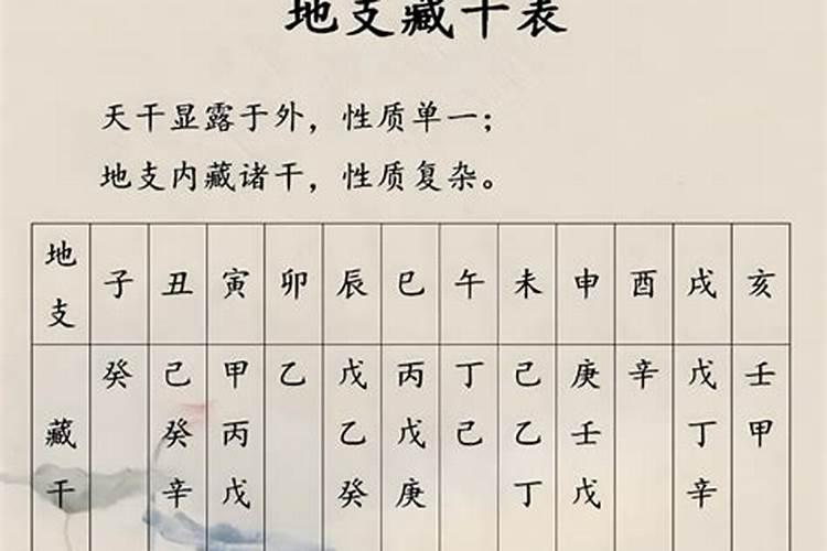 八字十神女命藏干