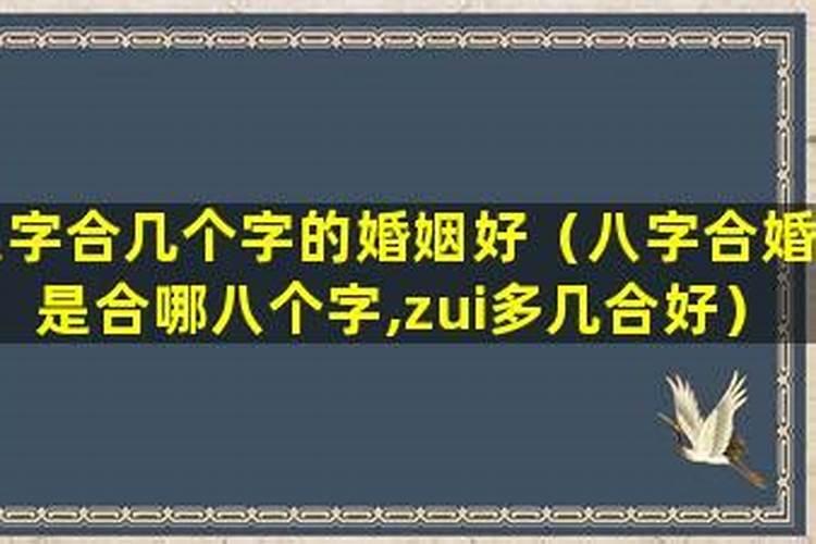 八字六字合是上等婚姻吗？