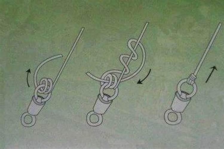钓鱼钩线合八字环怎么连接？