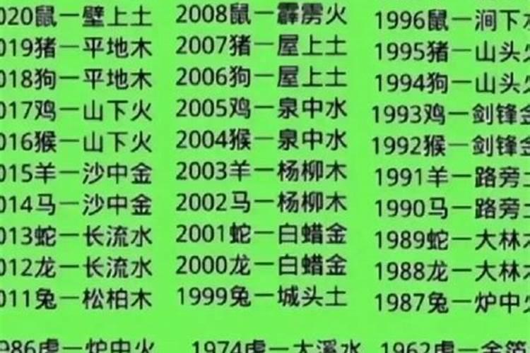 1996年什么命？