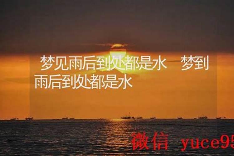 梦到下雨了到处都是水
