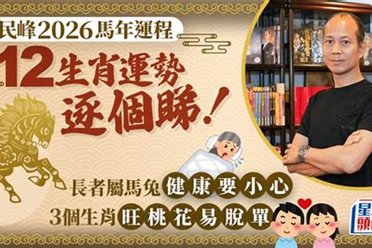苏民峰2026年运程十二生肖运程
