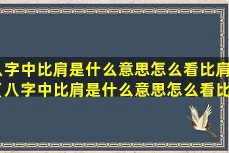 比肩是什么意思？