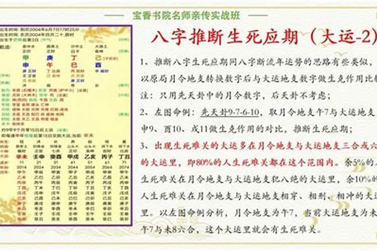 八字断寿秘法死期