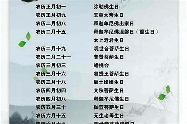 十月初一哪位佛的？