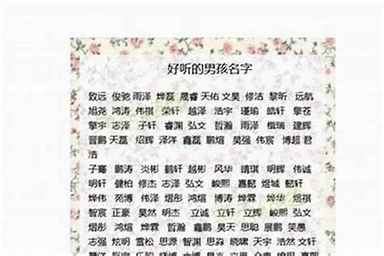 起名字