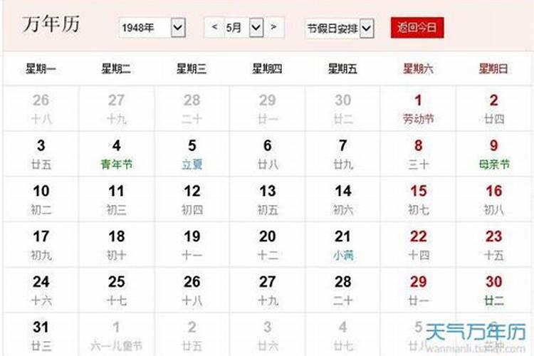 1948年阴历6月初十一生运程