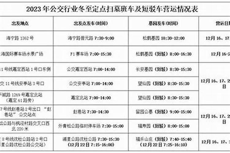 上海冬至扫祭时间