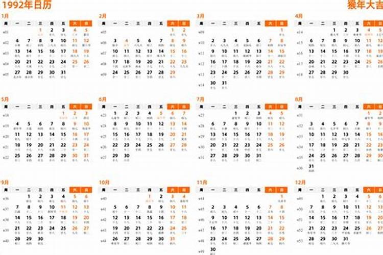 92年农历正月初五出生