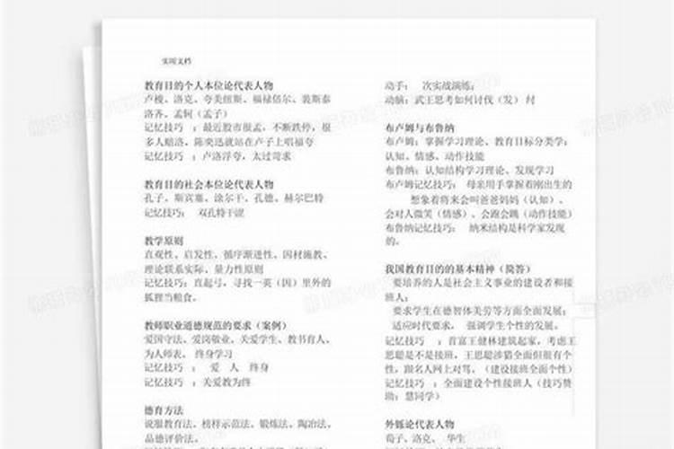 逢考必过口诀