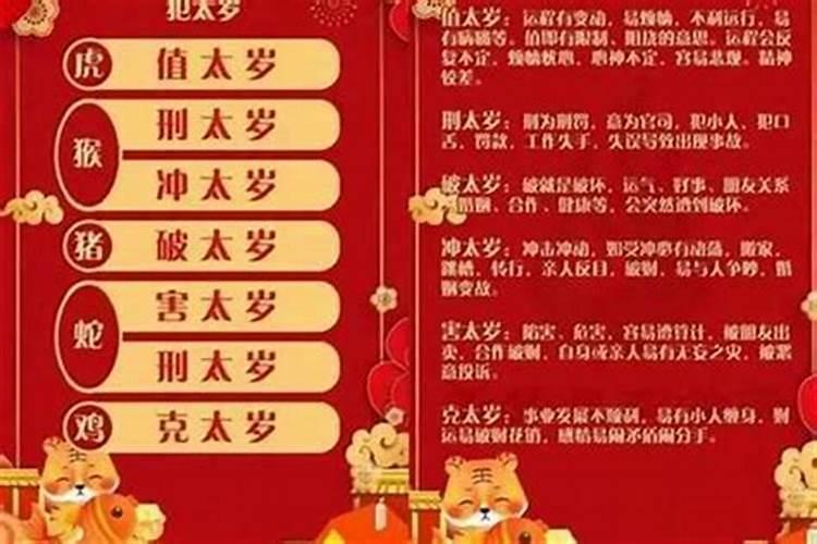 属虎在哪些年份会犯太岁？