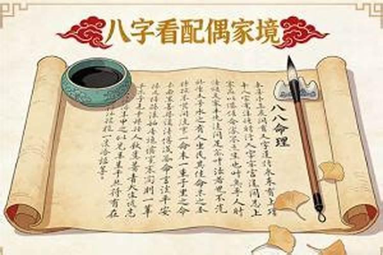 八字看配偶家境事业