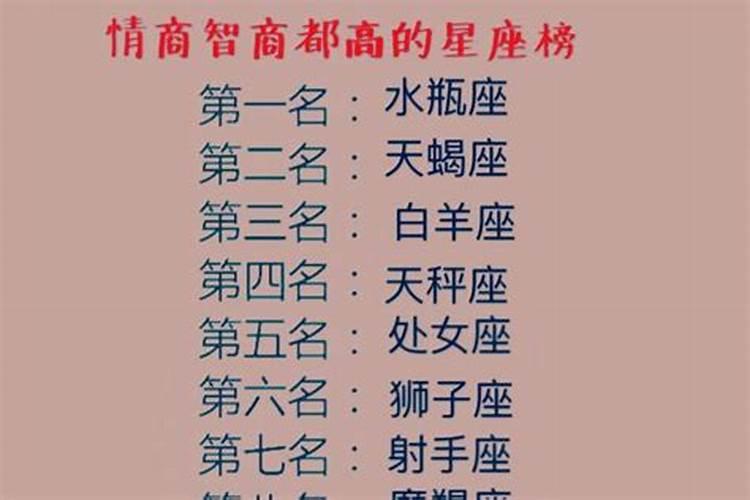 情商智商都高的星座