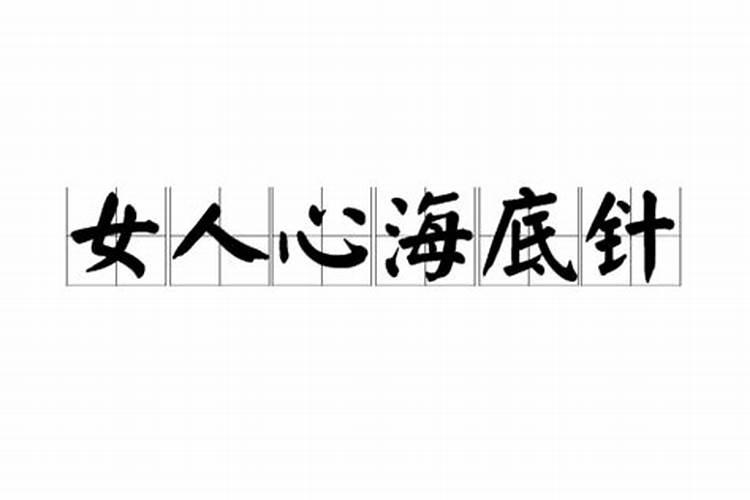女人心海底针猜生肖