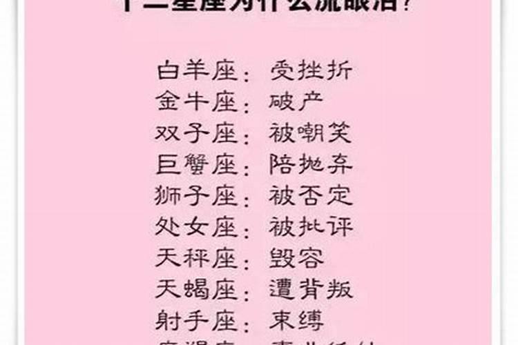 星座眼泪排名