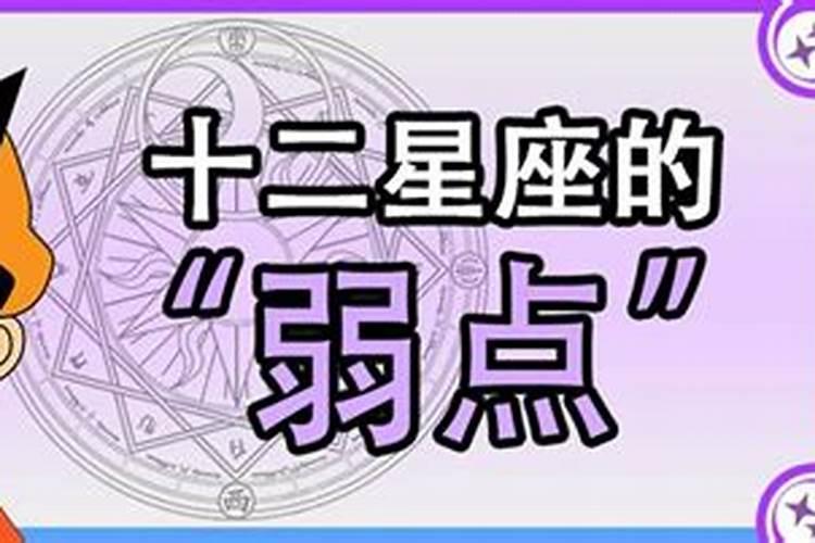 12星座的弱点是什么