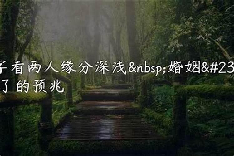 缘分深可是八字不合