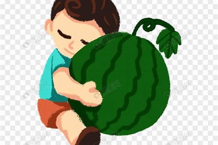梦到自己抱着一个大西瓜