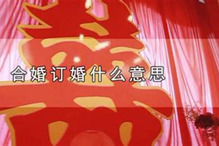 合婚定婚什么意思？