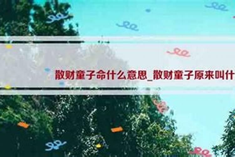 散财童子命是什么意思？