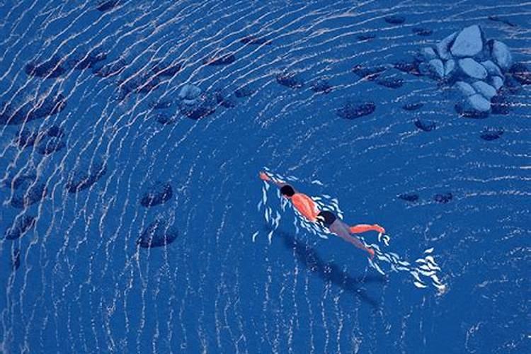 梦到别人在大海里游泳