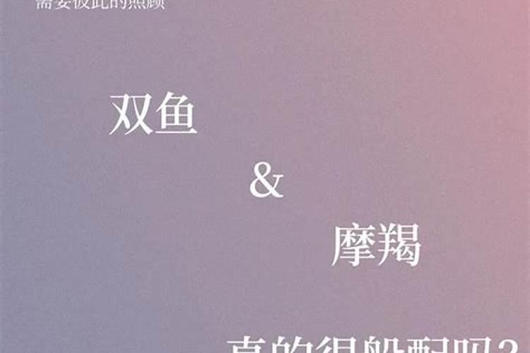 双鱼女摩羯男合婚吗？